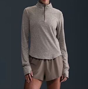 NWT Nike Swift Dri-FIT UV Women’s Half-Zip Running Top - Heather Brown